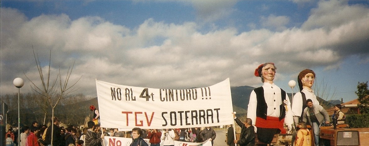 Manifestació a Santa Maria de Palautordera (febrer 1995)
